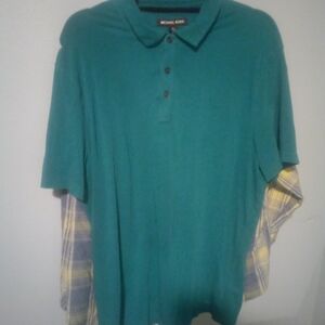 Michael Kors Turquoise Button-Up Shirt